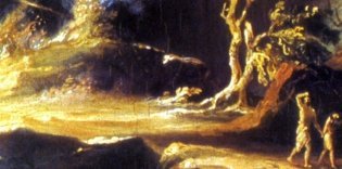 Thomas Cole portrays Adam and Eve leaving Eden (1812)