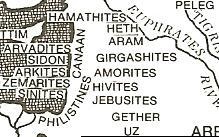 Sons of Noah: Map of Ham's Descendants in Canaan