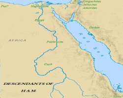 Sons of Noah: Map of Ham's Descendants in Egypt.