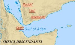 Sons of Noah: Map of Shem's descendants in the Sinai