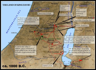 The Geography of King David of Israel