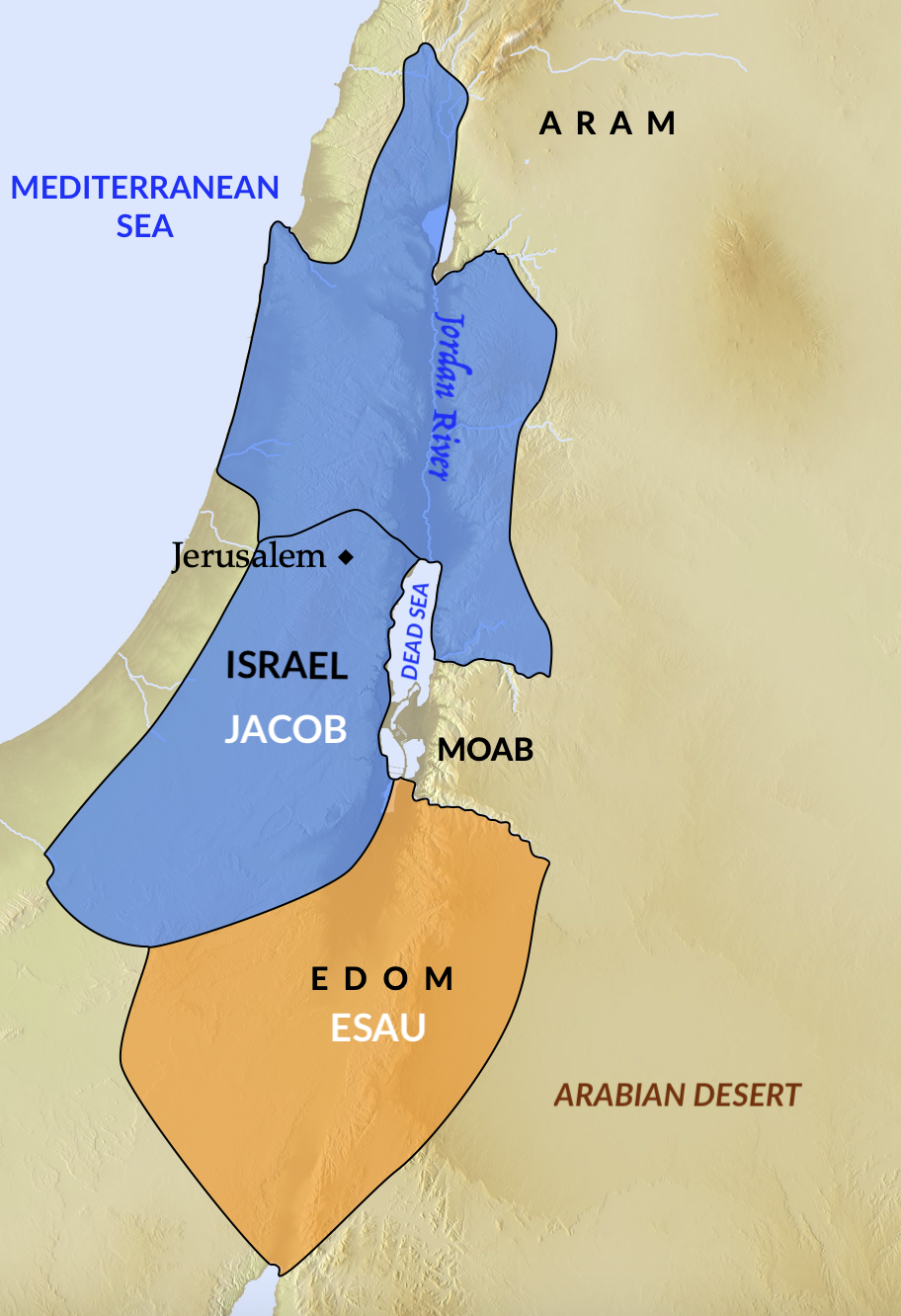 The two countries of Jacob (Israel) and Esau (Edom).