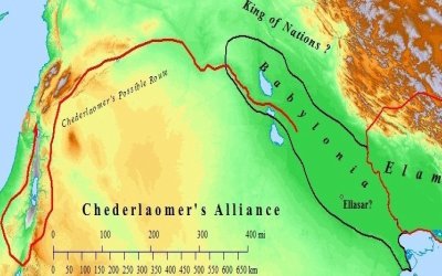 A Map of King Chederlaomer's alliance of kings.