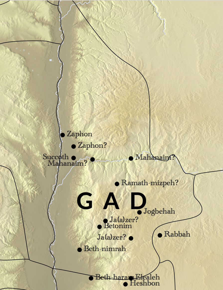 The cities of the tribe of Gad. 