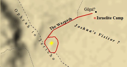 A Map of Joshua's Warpath in the Battle of Jericho