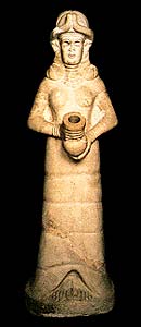 A statue unearthed at ancient Mari