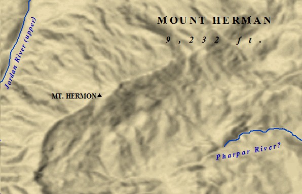 The  peak of Mt. Hermon.