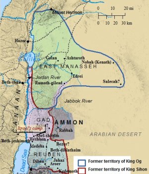 The brothers Og & Sihon ruled much of the Transjordan, land east of the Jordan River. They were defeated by Moses.