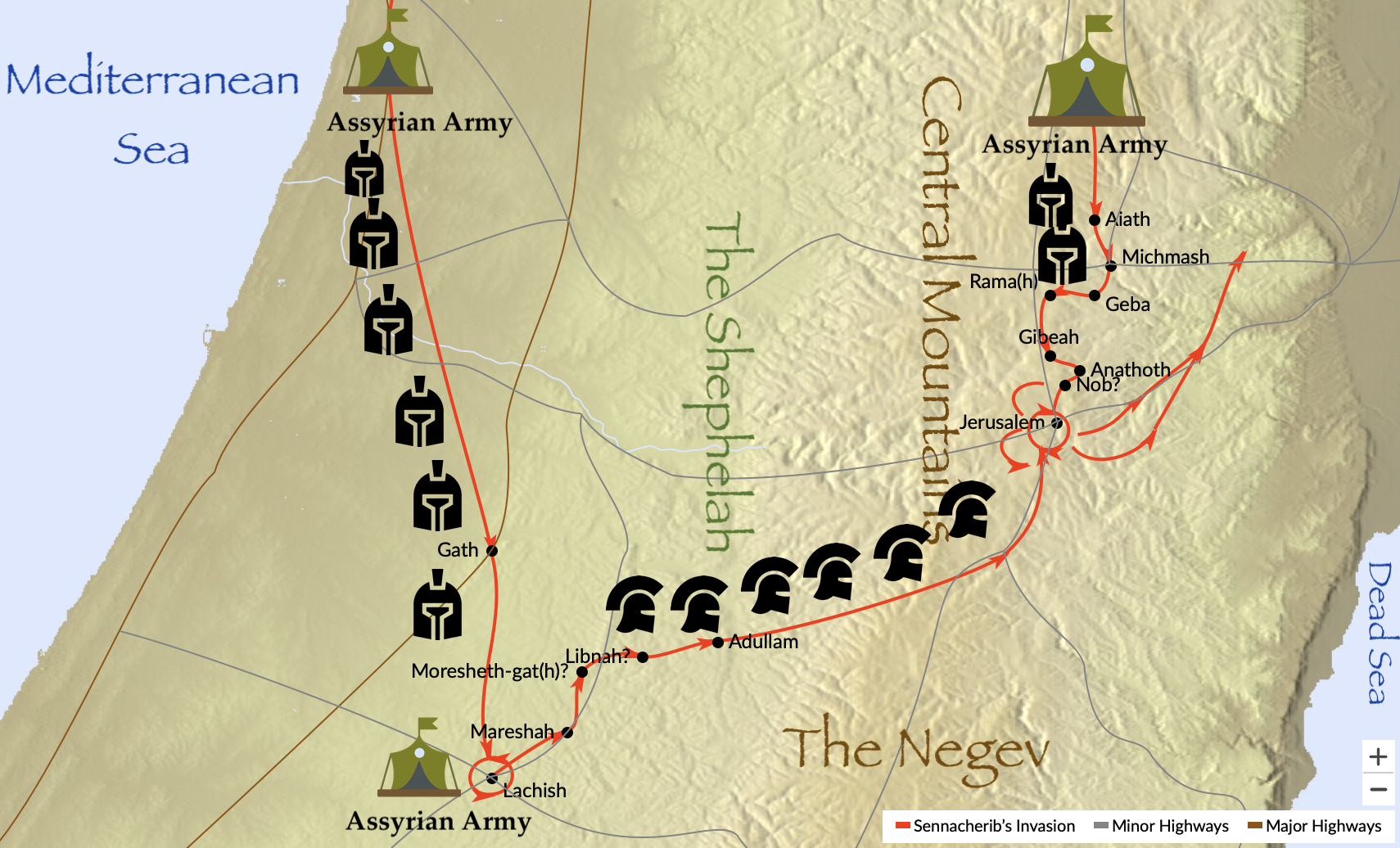 Sennacherib's campaign in ancient Israel.