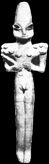 An Ancient Sumerian Idol dated to ca 3500 BC