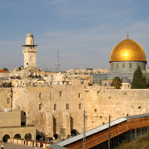 The Temple Mount today, dominated by the Golden Dome of the Rock