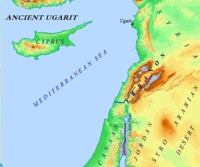 Ancient Ugarit jutted out into the Mediterranean Sea, leading way to trade and export for all of Canaan & the Levant.