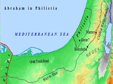 Abraham lived for a time in Philistia, amongst the Philistines.