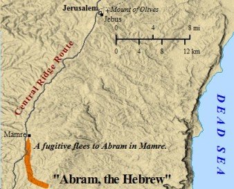 Abraham dwelt in Mamre, near Hebron