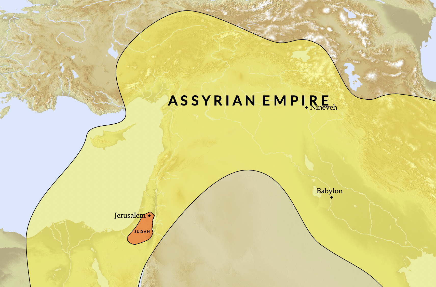 Assyria-va-Judah-Map