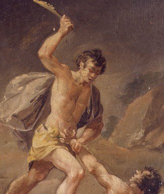 Picture of Cain and Able as Cain Kills His Brother