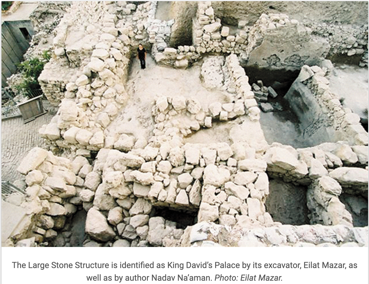 A picture of the believed Palace of King David in Jerusalem's Old City of David.