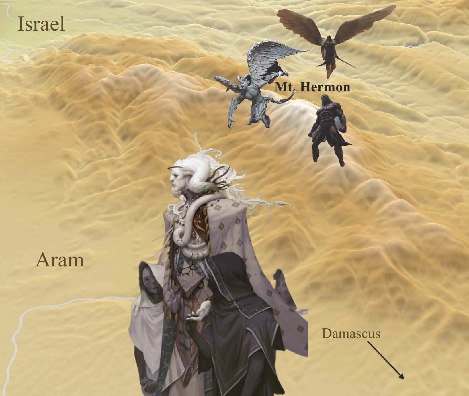 The descent of the Watchers upon Mt. Hermon.