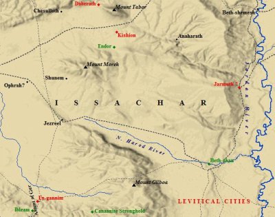 The Levitical cities of Issachar. These cities were set aside for the Levites.