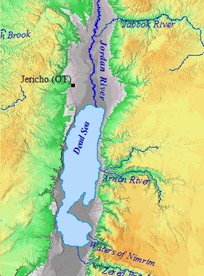 A map of ancient Jericho on the Jordan River