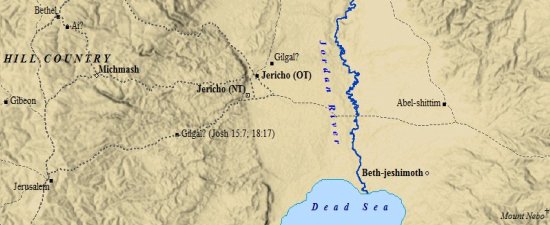 The Biblical setting of ancient Jeriicho.