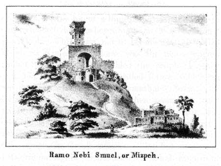 A sketch of ancient Mizpah - an important place for national gatherings in ancient Israel.