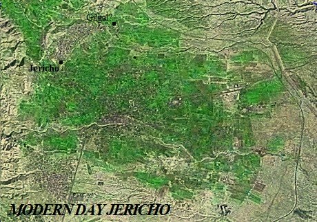 A satellite image of Jericho Israel today.