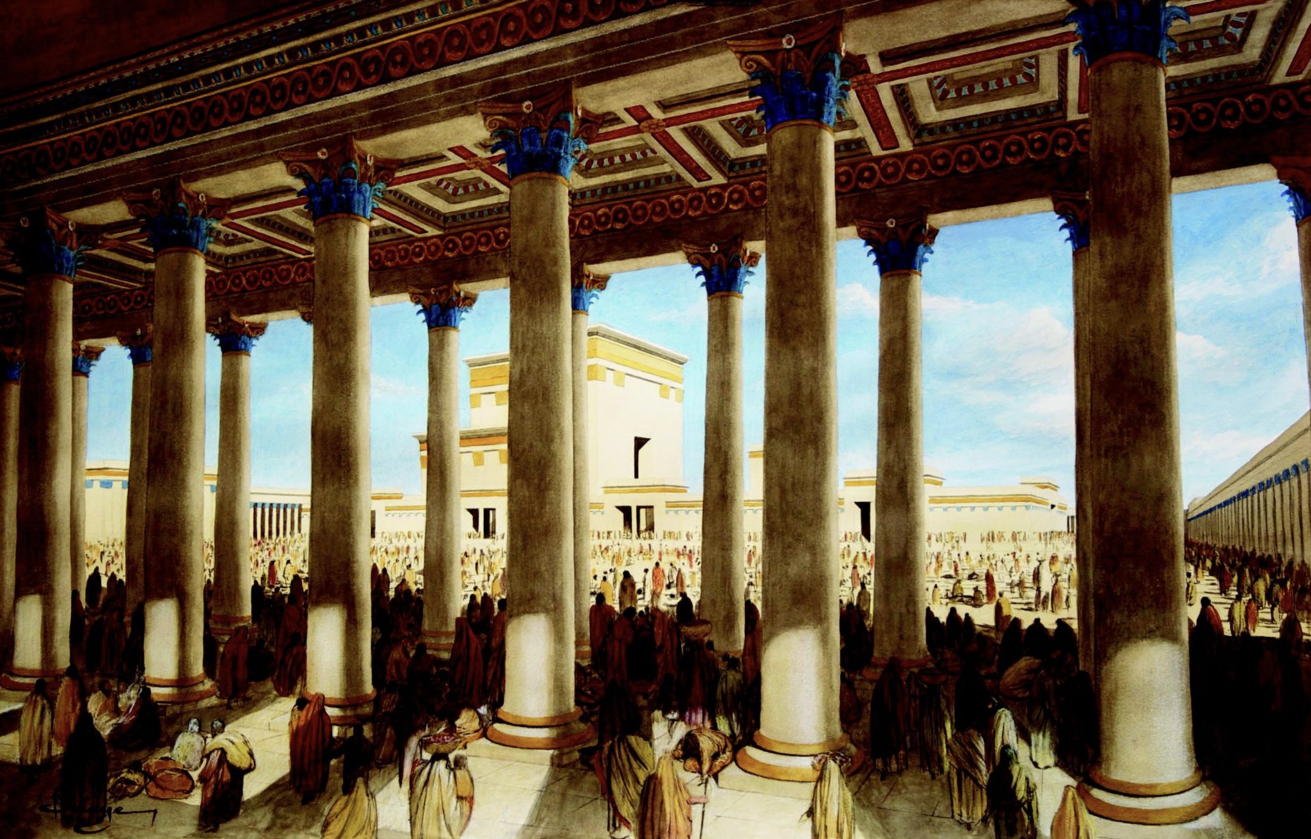 Passover at Herod's Temple in 1st century Jerusalem.