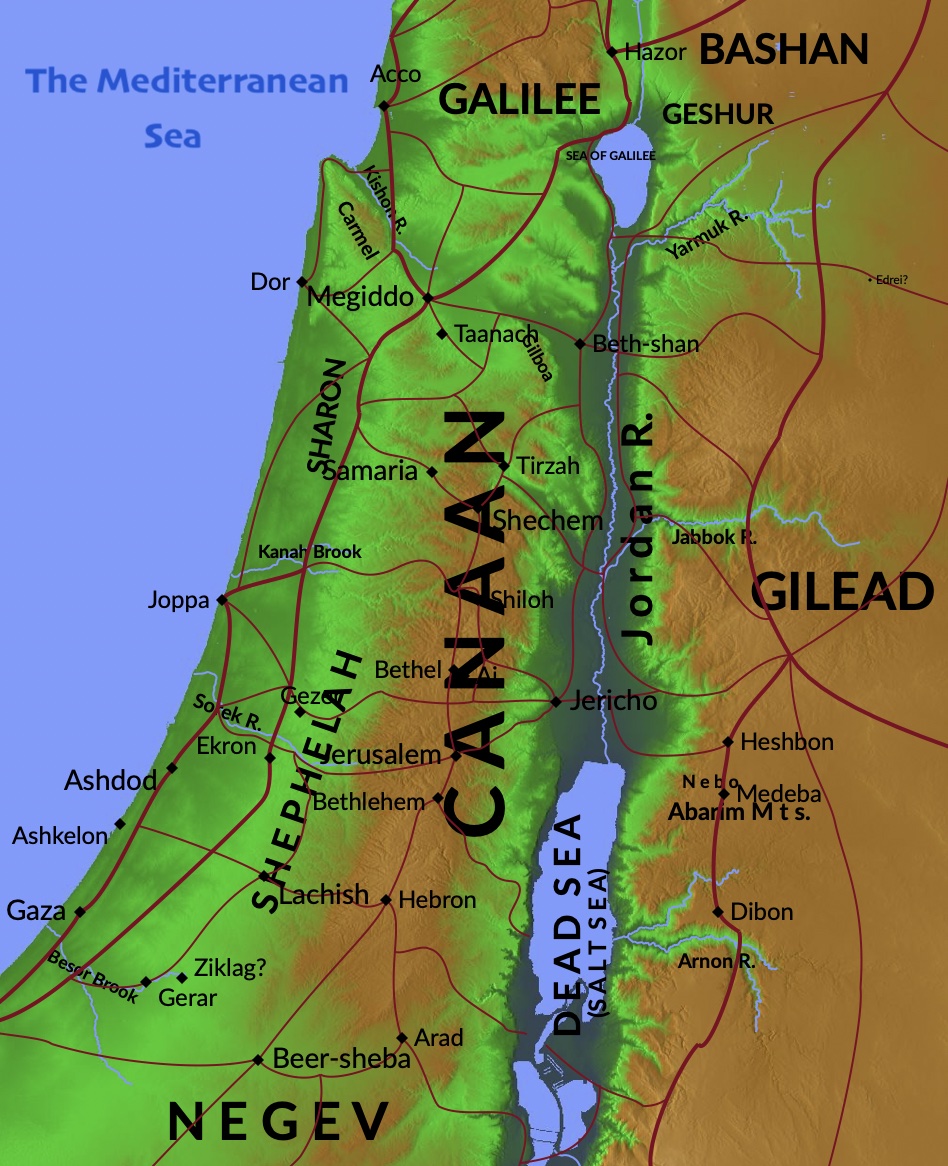 The land of Canaan during the time of Abraham.