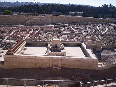 A model of the Temple Herod built which was destroyed by Rome in 70 AD.