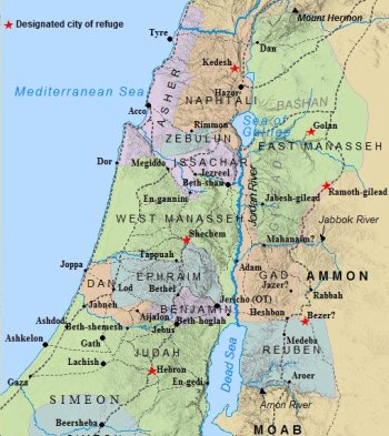 The land allotments of the 12 tribes of Israel. Zebulun was located in the north of Canaan.