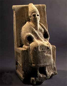 A statue of El, the great Canaanite god, discovered in Ugarit dating to 1300 BC.
