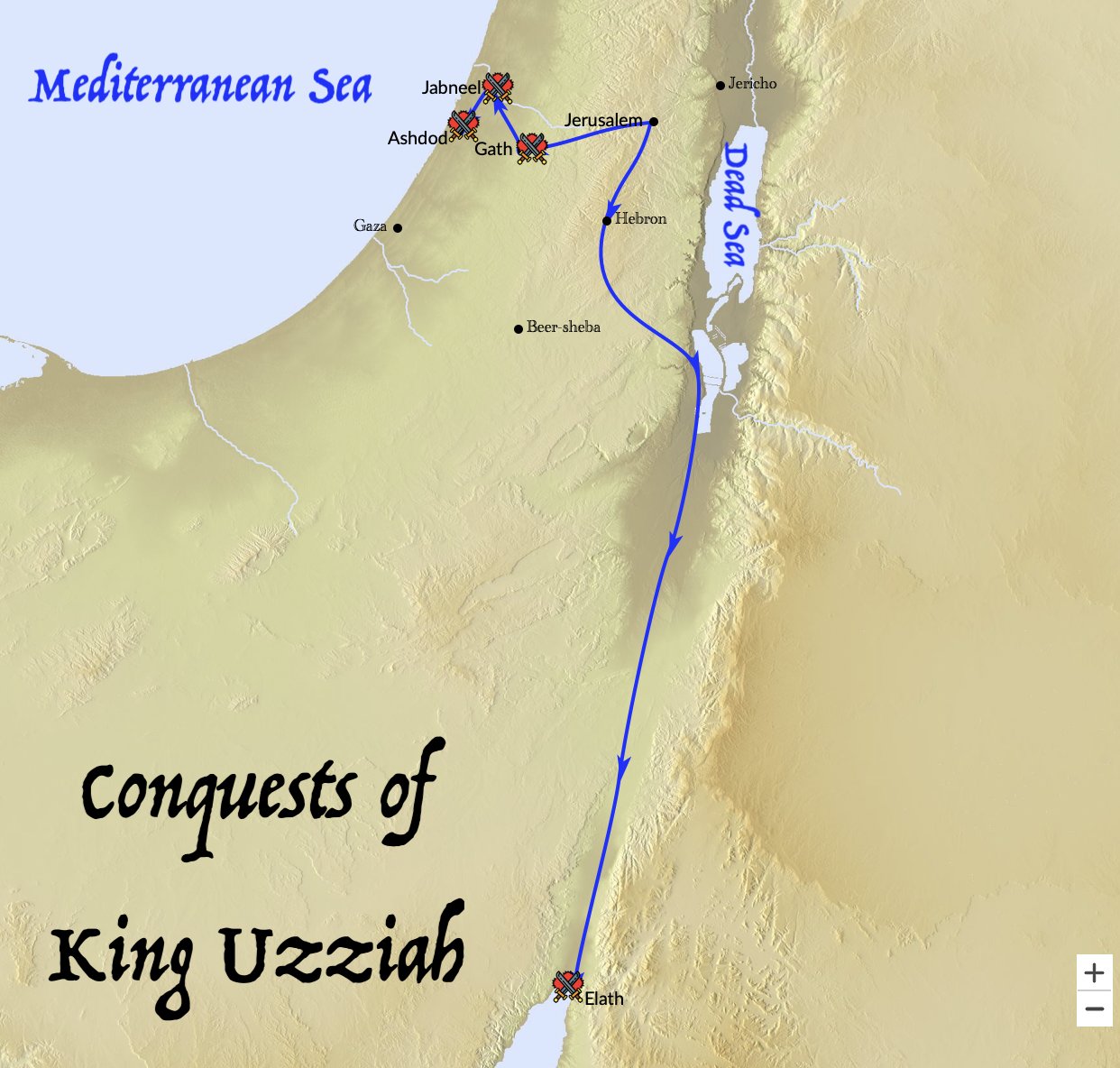 The conquests of King Uzziah.