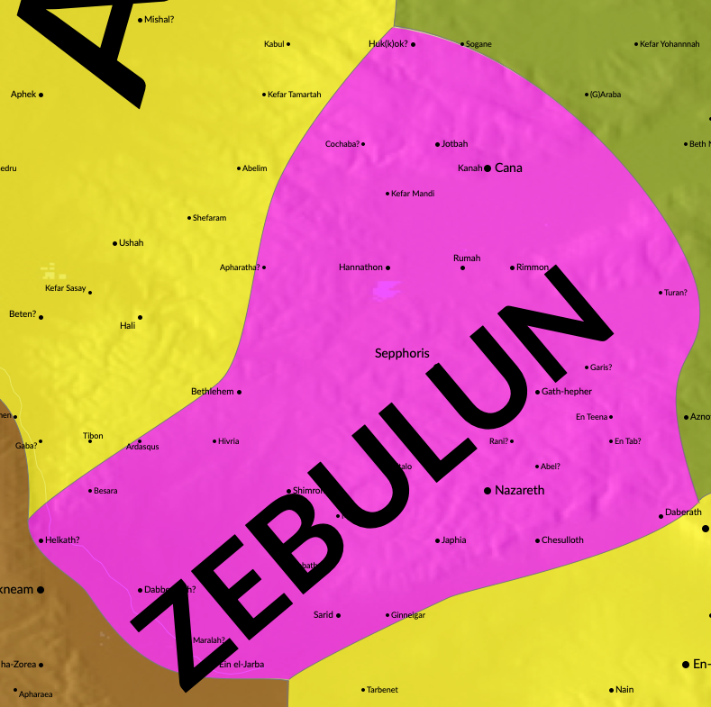 Cities within the tribe of Zebulun.